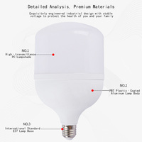 Ampoule LED E27 6500K Blanc 110 Lm/W Haute Luminosité Économie d'Énergie CRI 80 Durée de Vie 30000 Heures pour Usage Résidentiel AC85-265V