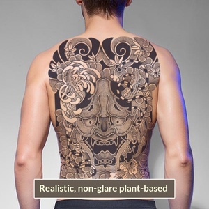Autocollant de <span class=keywords><strong>tatouage</strong></span> semi-permanent à base de plantes pour le dos, motif Prajna, pour hommes, imprimé par transfert d'eau, longue durée, grand format - Product Image 1