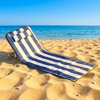 Tapis de plage pliable et léger pour pique-nique, réglable, portable, double usage (assis ou couché), résistant à l'humidité et au sable, 600D
