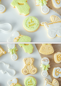 Nuovo Stampo per Biscotti, Accessori per Neonati, Stampo in Acrilico per Fondente, Tagliabiscotti in Plastica a Forma di Carrozzina e Orsetto - Product Image 2