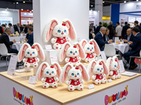 Peluche personnalisée Lapin cerise mignon, jouet en peluche doux pour cadeau de vacances, décoration de la maison, poupée en peluche sur mesure