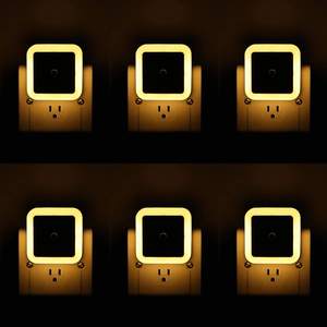 Luz Nocturna LED Cálida con Sensor de Oscuridad Automática de 0.5W, Enchufable, para Cuarto de Bebé, Dormitorio, Baño, Material ABS - Product Image 1
