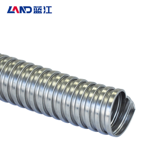 ท่อเหล็กชุบสังกะสีแบบหัวเข็มขัดเดี่ยว/คู่ท่อลูกฟูกเหล็กยืดหยุ่นสำหรับโลหะผสมโลหะไฟฟ้า - Product Image 4