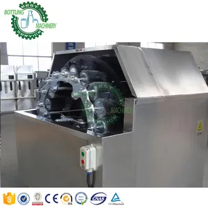 अर्द्ध ऑटो SUS304 शराब शराब व्हिस्की recyclable कांच की बोतल लेबल के साथ ब्रश पानी brushing मशीन को हटाने