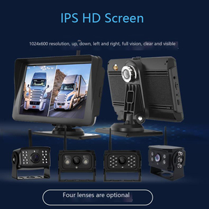 듀얼 렌즈 운전 기록 무선 자동차 백업 모니터 카메라 키트 버스 트럭 지게차 용 HD 주차 무선 후방 카메라 - Product Image 6