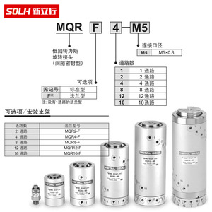 Junta Rotatoria de Alta Velocidad de 360 Grados, Multicanal, MQR2-M5 MQR4-M5 MQR8-M5, Anillos Colectores Neumáticos de Aleación de Aluminio, Tamaño de Tubo de 8 mm, Nuevo - Product Image 3