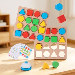 Jeu de société stimulant pour enfants : Empilage de blocs en bois pour tout-petits, jeu de combat pour 2 joueurs, soirée de jeux - Product Image 3