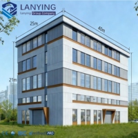 Edificio Comercial Prefabricado, Edificios de Oficinas de Varios Pisos, Estructura de Acero, Edificio Prefabricado