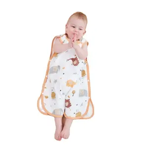 Летнее платье для ребенка преддошкольного возраста удар проветриваемом помещении без рукавов на бретелях для жилет спальный мешок Детские спальные мешки