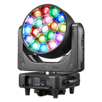 19*40W RGBW/CMY 4-in-1 Bee-Eye Moving Head mit Zoom-Funktion für Farb-, Muster- und Strahleffekte, DMX512-Steuerung, Vier Lineare Dimmmodi