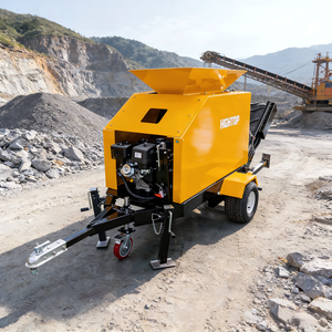 Concasseur de pierres mobile sur remorque HTJC135 avec convoyeur à roues, concasseurs de béton, concasseur à mâchoires mobile - Product Image 3