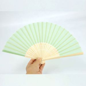 Portable Bamboo Folding Fan with Floral <b>Pattern</b> Carved and Painted Folk Art Design for Parties and Promotions - Product Image 4
