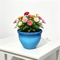 Pots de fleurs en plastique poli, finition brillante, en forme de cloche, écologiques, légers, pour l'intérieur et l'extérieur, dégradé de couleurs