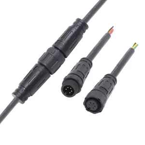 5 pin Male to Female M12 Waterproof Extension Cable Connector For Lawn lamps