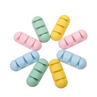 Organisateur de câbles en PVC souple et silicone pour bureau, clips auto-adhésifs, boucles de gestion de câbles réseau, cadeaux