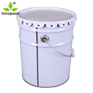 Paint <b>Tin</b> Bucket <b>Metal</b> Pail <b>With</b> Flower <b>Lid</b> and Plastic Handle for Oil Packaging - Product Image 2