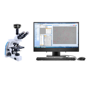 Machine d'analyse du sperme animal IN-QA2, microscope avec caméra et moniteur informatique pour la vitalité du sperme de bovins, ovins et canins, usage vétérinaire - Product Image 2
