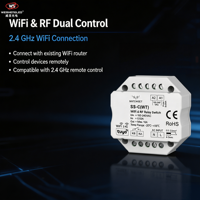 Interrupteur WiFi+RF AC 100-240VAC 1CH10A SS-C(WT) (application Tuya)