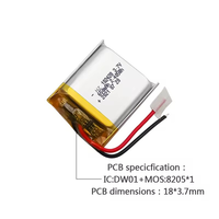 102428 3.7V 650mAh Baterai Lithium Polimer Soft Pack Li-Po untuk Perangkat Kecantikan, Pena Baca, Tongsis