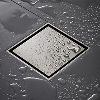 Grille de drain de douche de style moyen-oriental en acier inoxydable 304, avec noyau anti-insectes pour salle de bain et douche