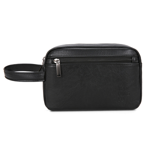Portable mode Double couche hommes trousse de toilette <span class=keywords><strong>voyage</strong></span> d'affaires étanche PU sac cosmétique grande capacité haut de gamme fermeture éclair - Product Image 1