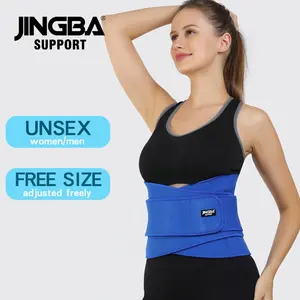 JINGBA Fabricante Neoprene Ajustável Flexível Custom Cintura Brace Belt Suporte Cintura Confortável para Correr Yoga Basketball