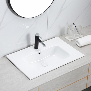 Lavabos pour les mains, meuble de salle de bain, double vasque, bord fin, céramique, vasque de meuble - Product Image 4