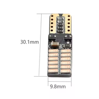 T10 194 W5W Lámpara LED para coche 12V Auto Lampada Bombilla Luces de estacionamiento 5W5 Canbus T10 W2.1x9.5D 4014 24SMD 12V Ampolla Sin errores
