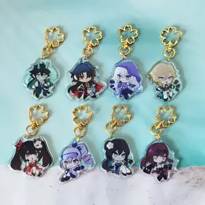 Customized Acrylic Keychain Wholesale Anime Cartoon Transparent Acrylic Keyring Pendant Keychains