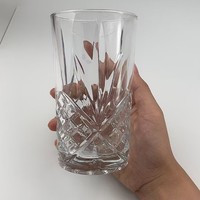 Vente en gros 340 ml 375 ml Tasse en verre gaufré transparente de style classique