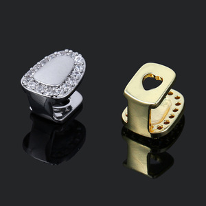 A Single Outer <b>Ring</b> Diamond-inlaid Hip-hop Braces Trendy Accessories <b>Cross</b>-border Explosion - Product Image 1