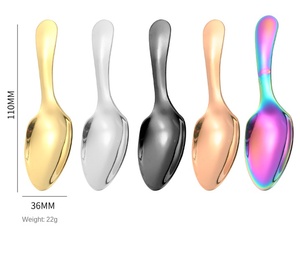 ที่ตักชาและไอศกรีมด้ามสั้นสแตนเลส DF449 - Product Image 3