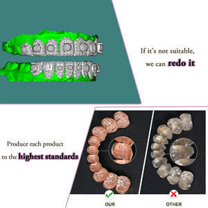 Grilles de dents Vvs Hip Hop Grillz personnalisées réglage en nid d'abeille bijoux de corps en argent 925 glacé Moissanite Grilliz - Product Image 5