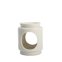 Brûleur à Huile en Céramique Minimaliste Moderne, Chauffe-Cire, Diffuseur d'Huiles Essentielles, Porte-Bougie Chauffe-Plat pour Décoration Intérieure