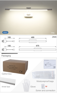Modern Indoor Bedside Wall-Mounted LED Mirror Picture Wall <b>Light</b> with High CRI 95 White Shade for Bathroom <b>Vanity</b> and Hotel Use - Product Image 5