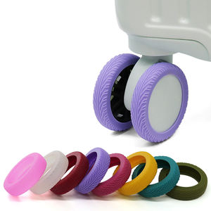 Housse de roue en silicone anti-bruit pour la plupart des bagages Spinner Wheel Valise et Dog Cat Cage Housse de protection de roue en silicone durable pour animaux de compagnie - Product Image 1