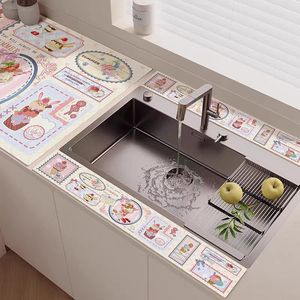 Tapete de Tierra de Diatomeas para Encimera de Cocina, Diseño de Dibujos Animados, Rectangular, Impermeable, Absorbente, para Fregadero - Product Image 2