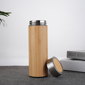 Logo Personnalisé Meilleurs Produits de Vente Anti-Fuites En Acier Inoxydable Thermos Vide Bambou Couleur Camping Tasse De <span class=keywords><strong>Burea</strong></span> - Product Image 2