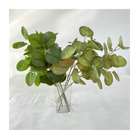 Nouvelle feuillage artificiel vert, feuille d'hortensia et feuille de Pothos à tige unique, pour décoration intérieure et accessoire d'arrangement floral