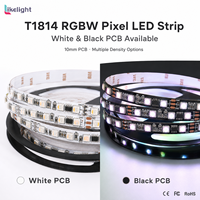 Tira LED Flexible RGBW TM1814 UCS2903, DC12V 24V, 60 LEDs por Metro, Tira de Píxeles Direccionables de 10mm, PCB Blanco/Negro, Rollo de 5M