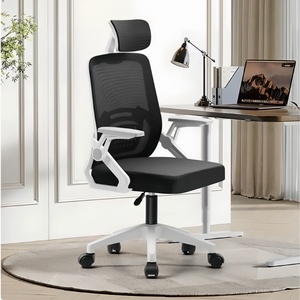 Sedia da Ufficio Ergonomica in Rete Confortevole con Schienale Alto, Girevole, Poggiatesta Regolabile e Ruote per Ufficio e Casa - Product Image 3