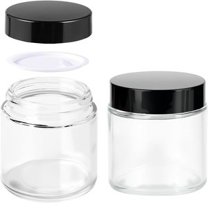 1 oz 2 oz 3 oz 4 oz 6 oz 8 oz 16 oz 3.5g Airtight clear Child Resistant Glass <b>Jar</b> Flower <b>Jar</b> Packaging Containers with CR Lids - Product Image 1