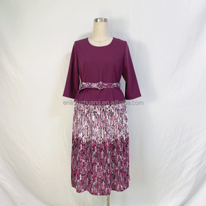 Robe plissée décontractée africaine abordable pour femmes grandes tailles avec ceinture - Product Image 6