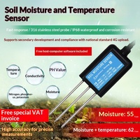 Capteur de température et d'humidité du sol haute précision, testeur de pH, de nutriments, d'EC, d'azote, de phosphore et de potassium, étanche IP68