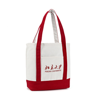 Sac fourre-tout en toile de coton réutilisable, écologique, grande capacité, avec fermeture éclair, impression de logo personnalisé, promotionnel