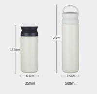 Bouteille thermos en acier inoxydable de style japonais personnalisée à gravure laser 350ml Mini bouteille à café Flacon à double paroi pour étudiant