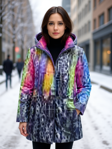 Cappotto Reversibile Stampato D SEO DE a Doppio Strato, Abbigliamento Invernale alla Moda per Donna - Product Image 2