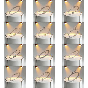 Nueva <span class=keywords><strong>Pulsera</strong></span> de Plata de Ley 925 Chapada en Oro de 18K con Circonita Brillante en Forma de Corazón, Ideal para Regalo de Joyería para Mujer, 2025 - Product Image 2