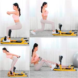 <span class=keywords><strong>Appareil</strong></span> de fitness à domicile 3-en-1, machine à pompes, abdominaux et squats profonds, et dispositif de poussée fessière renforcé. - Product Image 2