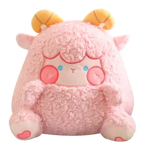 New Design Stuffed Soft Pillow Cute Round Sheep Plush Doll Gift